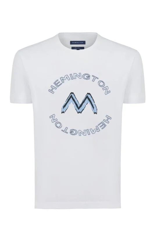Hemington - Hemington Logolu Pima Pamuk Beyaz T-Shirt (7)