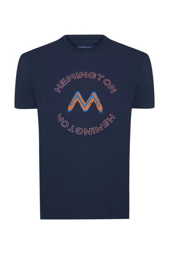 Hemington - Hemington Logolu Pima Pamuk Lacivert T-Shirt (7)