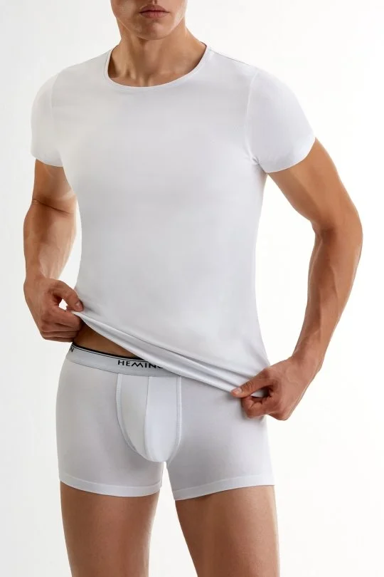 Hemington - Gri-Beyaz İkili İç Giyim T-Shirt Seti