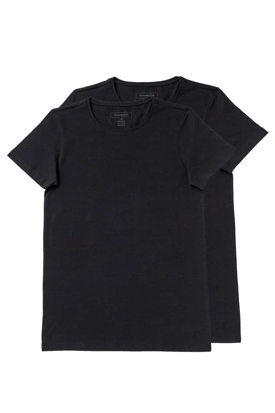 Hemington - İkili Siyah İç Giyim T-Shirt Seti (2)