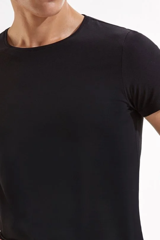 Hemington - İkili Siyah İç Giyim T-Shirt Seti (1)