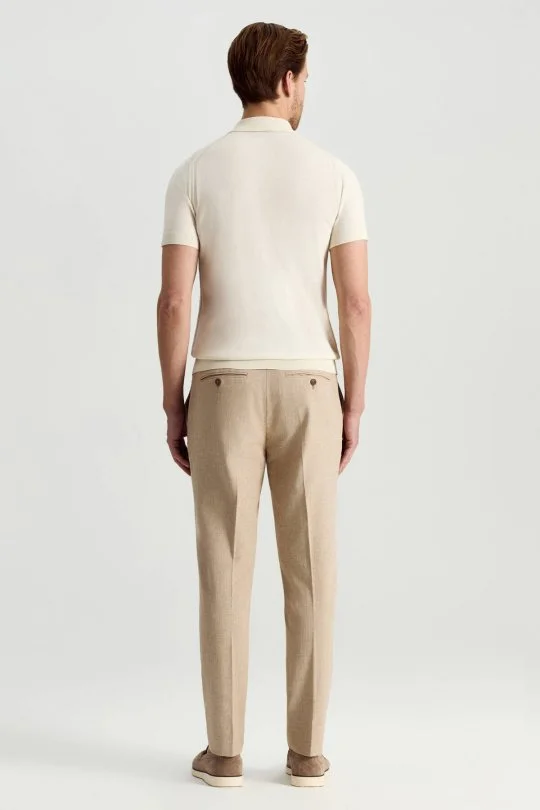 Hemington - İpek Pamuk Karışım Fermuar Detaylı Beyaz Triko Polo (5)