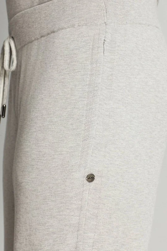 İtalyan İplik Açık Gri Triko Lounge Pantolon