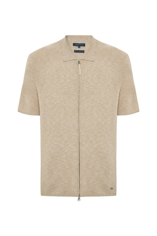 İtalyan İplik Bej Triko Lounge Hırka