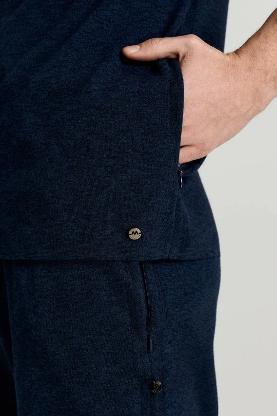 İtalyan İplik Lacivert Triko Lounge Hırka