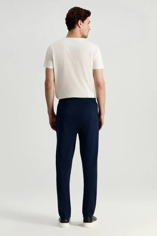 İtalyan İplik Lacivert Triko Lounge Pantolon