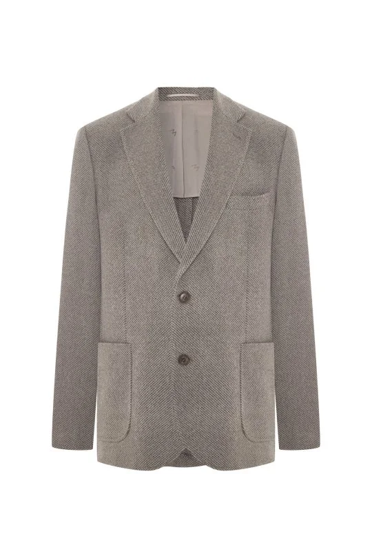 Hemington - İtalyan Kaşmir Yün Karışım Tütün Rengi Blazer Ceket (6)