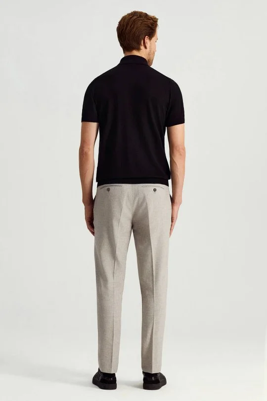 Hemington - İtalyan Merino Yün Basic Siyah Triko Polo (5)