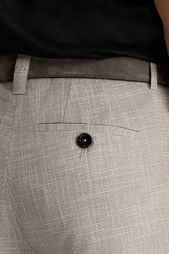 Hemington - İtalyan Saf Yün Açık Gri Klasik Dokuma Pantolon (5)