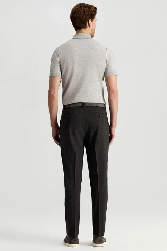 Hemington - İtalyan Saf Yün Antrasit Klasik Dokuma Pantolon (3)