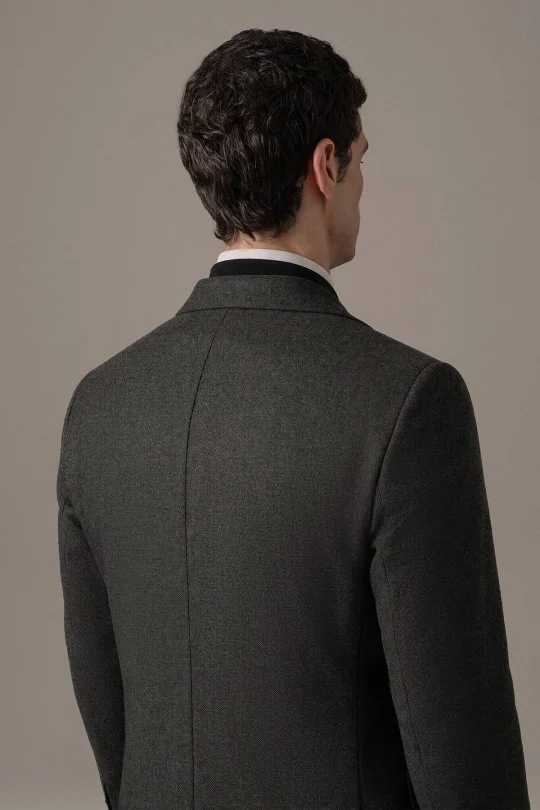 İtalyan Yün Kaşmir Siyah Blazer Ceket