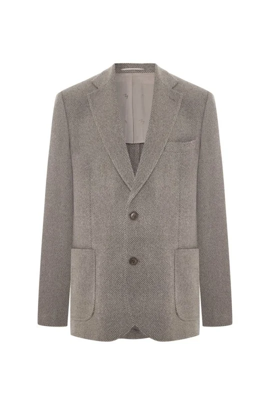 Hemington - İtalyan Yün Kaşmir Tütün Rengi Blazer Ceket (6)