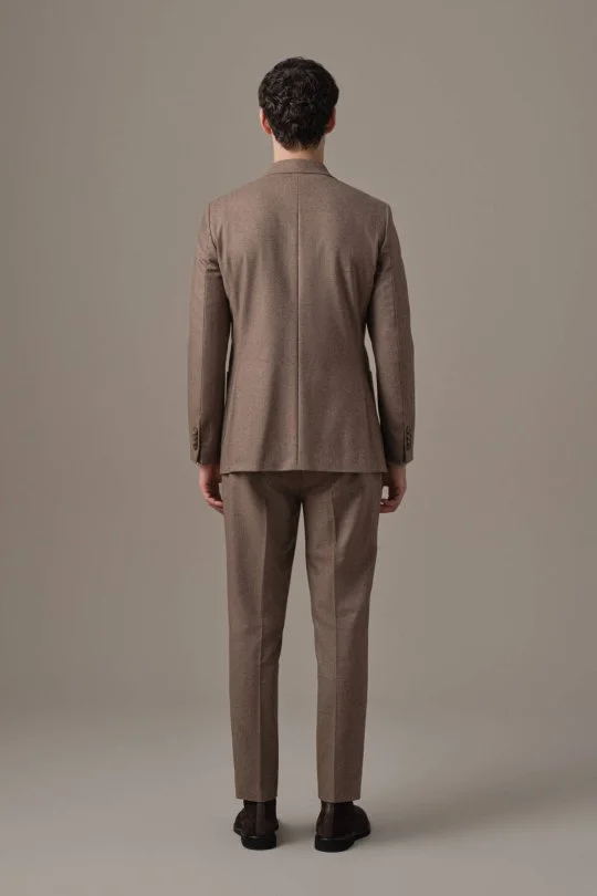 Saf Kaşmir Tütün Rengi Blazer Ceket