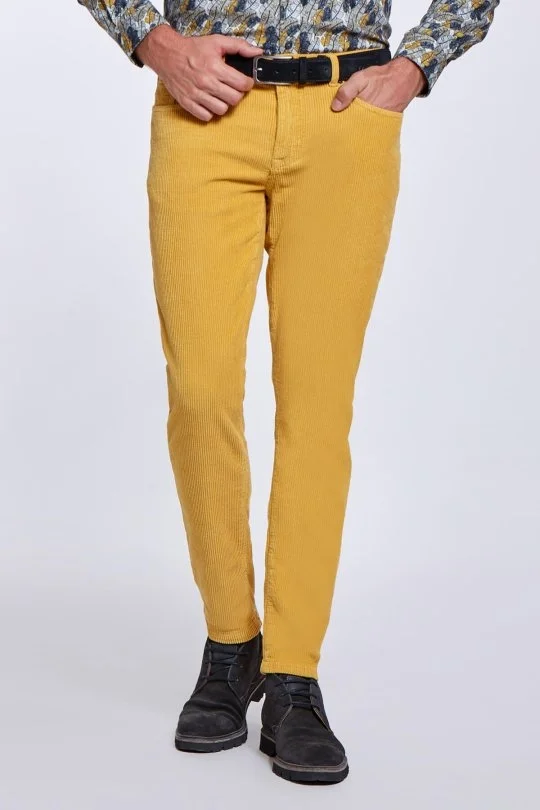 Hemington - Kadife Sarı 5 Cep Pantolon