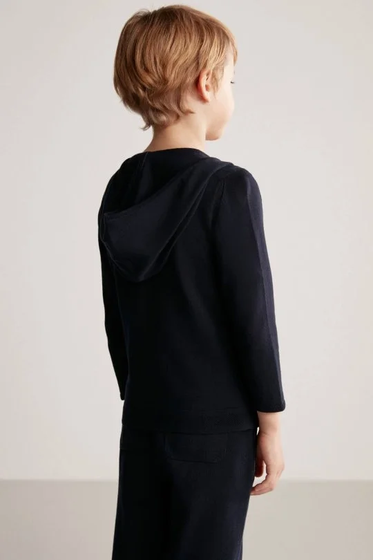 Hemington - Kapüşonlu Lacivert İnce Çocuk Hırka (2)