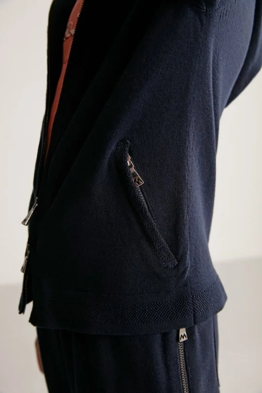 Hemington - Kapüşonlu Lacivert İnce Çocuk Hırka (5)