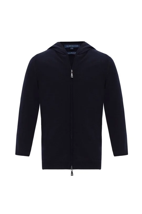 Hemington - Kapüşonlu Lacivert İnce Çocuk Hırka (6)