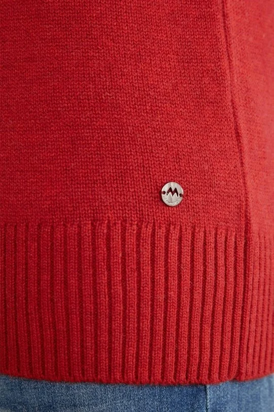 Hemington - Kar Desen Yarım Balıkçı Yaka Lambswool Bordo Kazak (6)