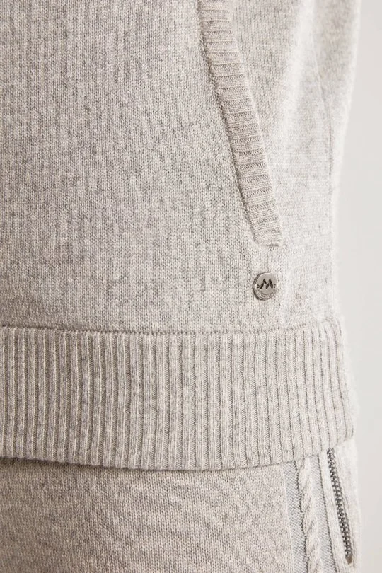 Hemington - Kaşmir-İpek Karışım Kapüşonlu Gri Spor Ceket (6)