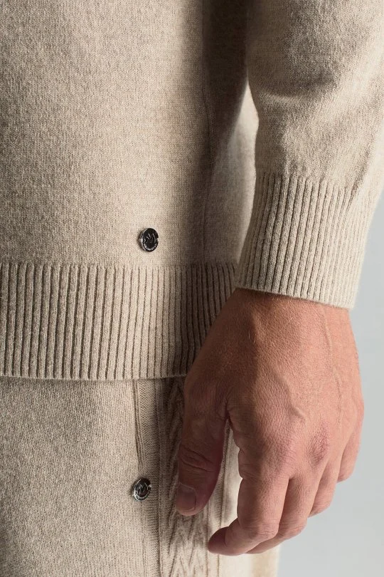 Hemington - Kaşmir-İpek-Yün Karışım Lupetto Yaka Açık Bej Kazak (5)