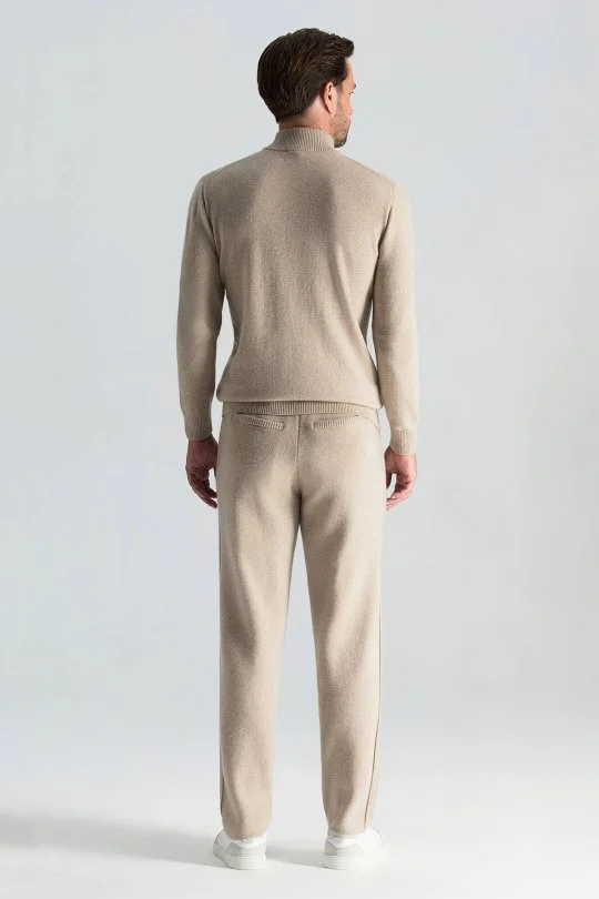 Hemington - Kaşmir-İpek-Yün Karışım Lupetto Yaka Açık Bej Kazak (3)