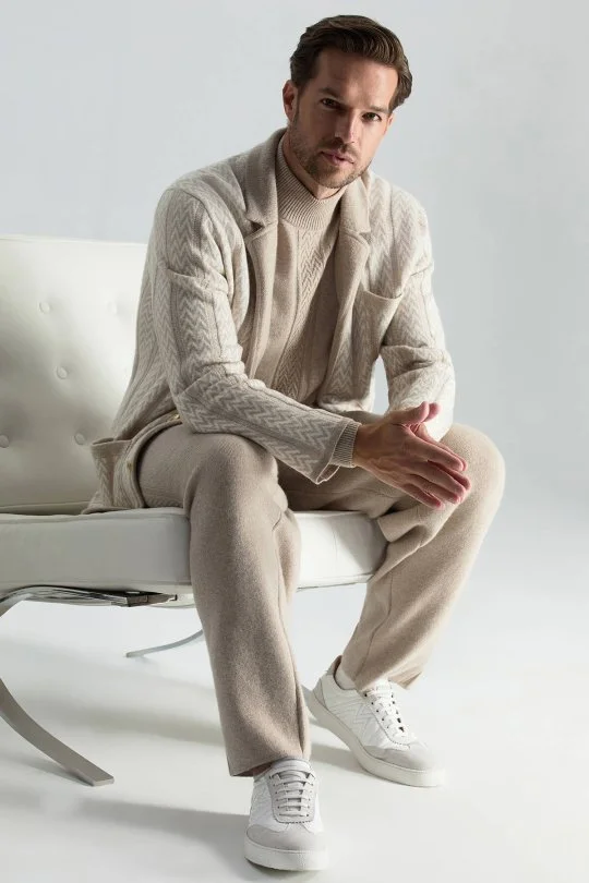 Hemington - Kaşmir-İpek-Yün Karışım Lupetto Yaka Açık Bej Kazak (2)