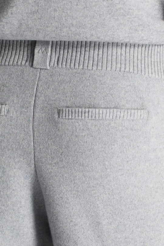 Hemington - Kaşmir-İpek-Yün Karışım M Desenli Açık Gri Triko Pantolon (5)