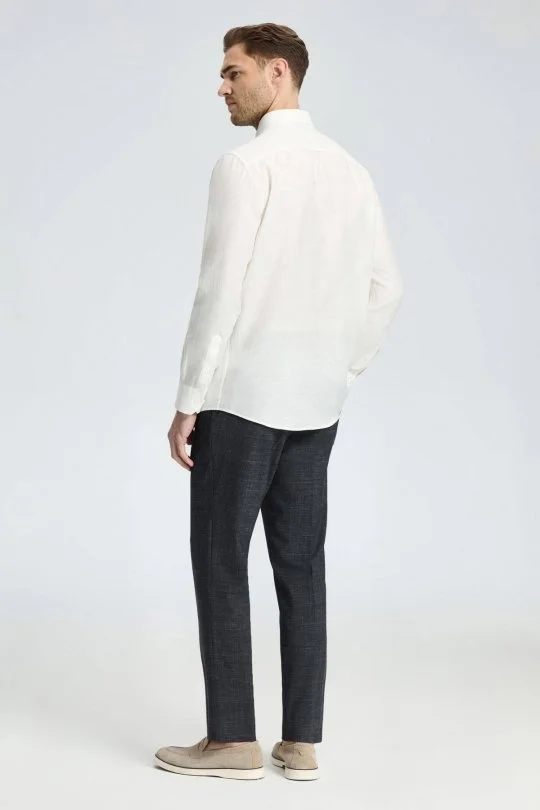 Hemington - Kaşmir Karışım Beyaz Spor Gömlek (5)