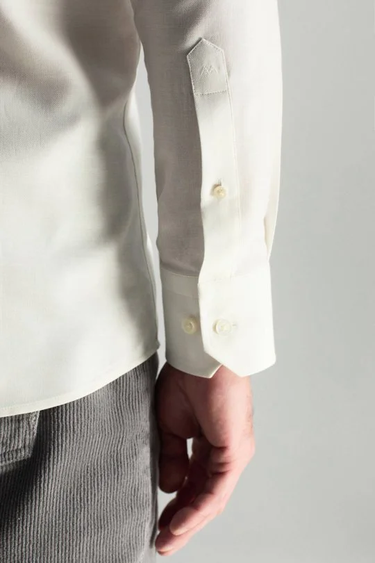 Hemington - Kaşmir Karışım Beyaz Spor Gömlek (5)