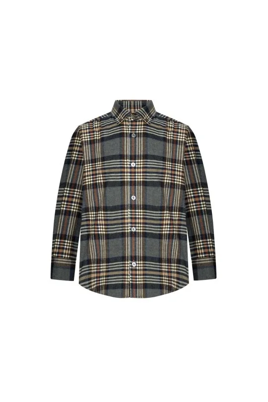 Hemington - Kaşmir Karışım Ekose Desenli Lacivert Çocuk Gömlek (6)