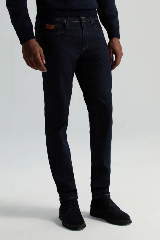 Hemington - Kaşmir Karışım Kışlık Lacivert Denim Pantolon