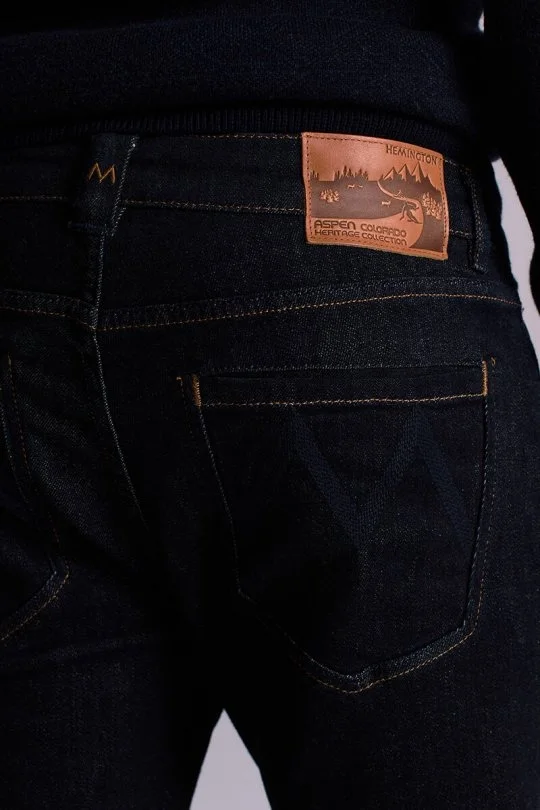 Hemington - Kaşmir Karışım Kışlık Lacivert Denim Pantolon (4)