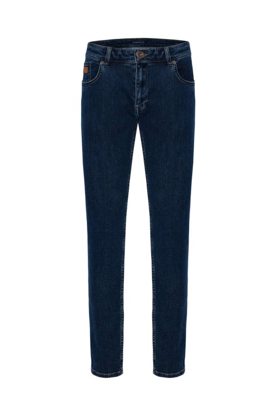 Kaşmir Karışım Kışlık Mavi Denim Pantolon