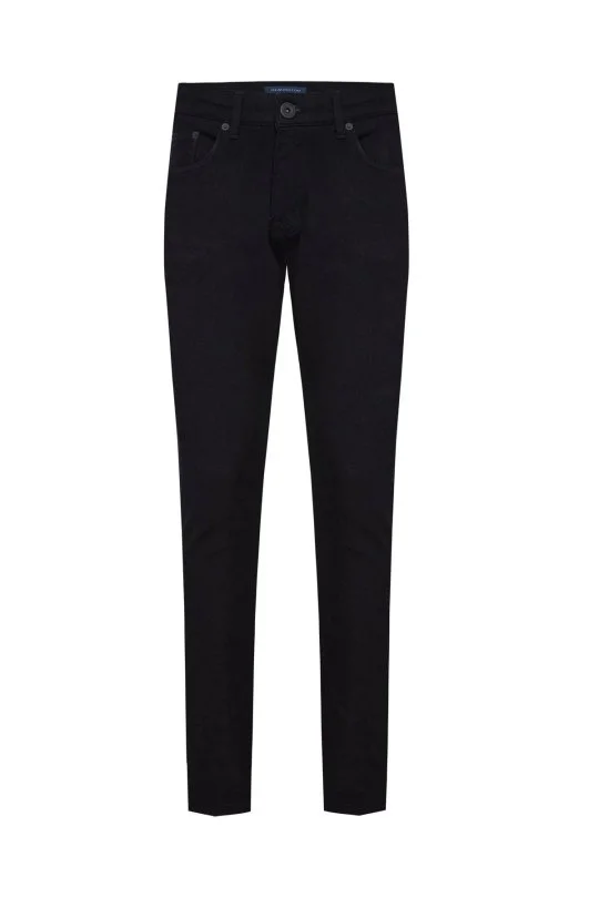 Hemington - Kaşmir Karışım Kışlık Siyah Denim Pantolon (6)