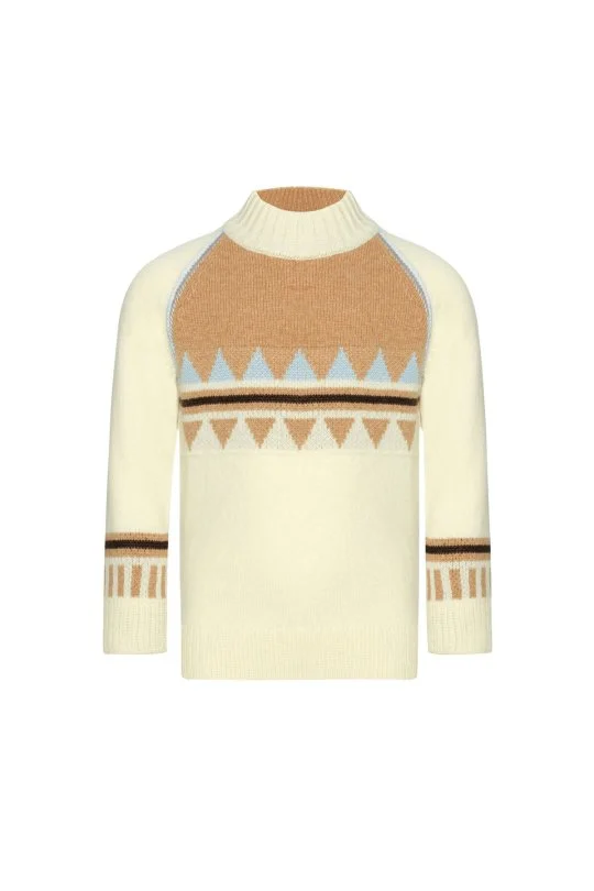 Hemington - Kaşmir Karışım Lupetto Yaka Ekru Çocuk Kazak (5)