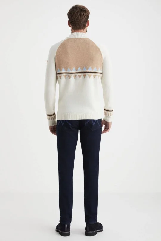 Hemington - Kaşmir Karışım Lupetto Yaka Ekru Kazak (3)