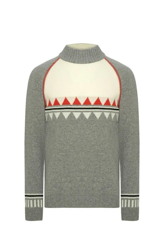 Hemington - Kaşmir Karışım Lupetto Yaka Gri Kazak (6)