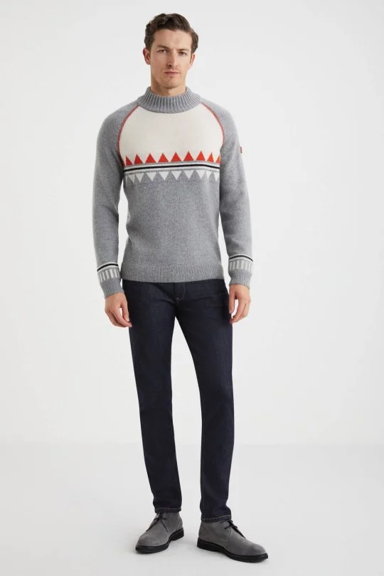 Hemington - Kaşmir Karışım Lupetto Yaka Gri Kazak (1)