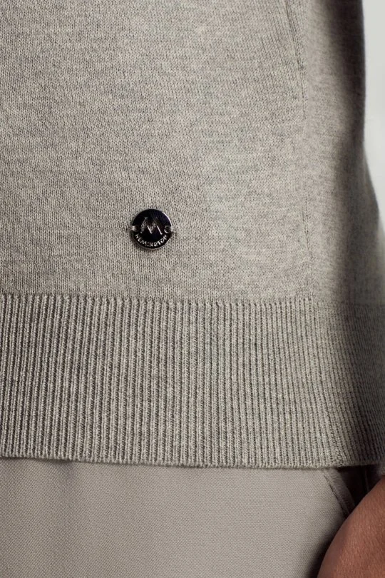 Hemington - Kaşmir Pamuk Karışım Polo Yaka Açık Gri Triko (4)