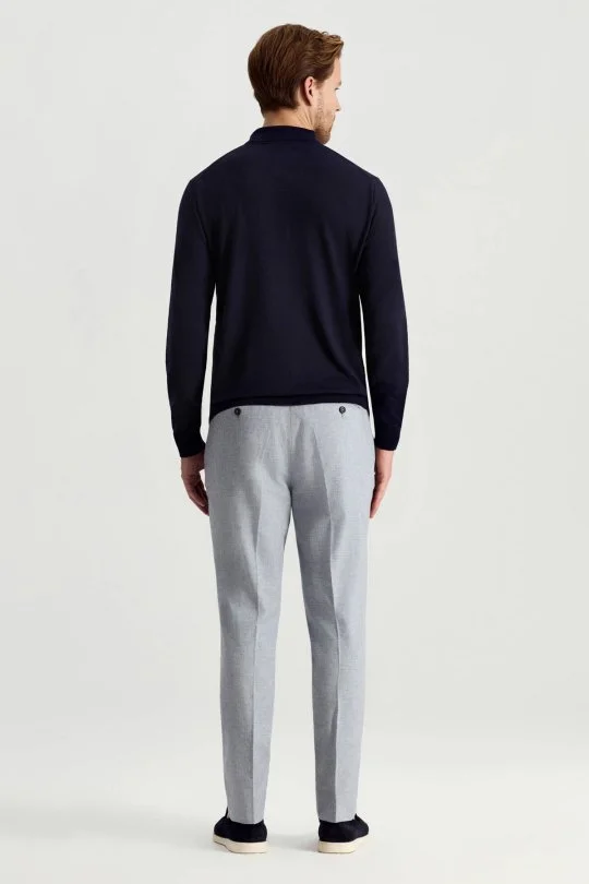 Hemington - Kaşmir Pamuk Karışım Polo Yaka Lacivert Triko (5)