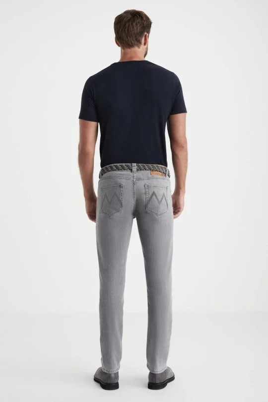 Hemington - Kaşmir Karışım Kışlık Kalın Gri Denim Pantolon (2)