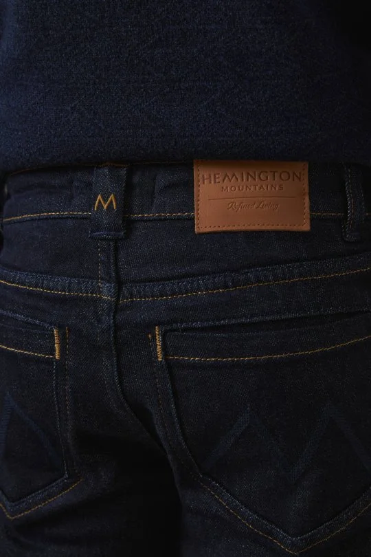 Kaşmir Karışım Kışlık Kalın Lacivert Çocuk Denim Pantolon
