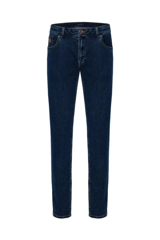 Hemington - Kaşmir Karışım Kışlık Kalın Mavi Denim Pantolon (7)