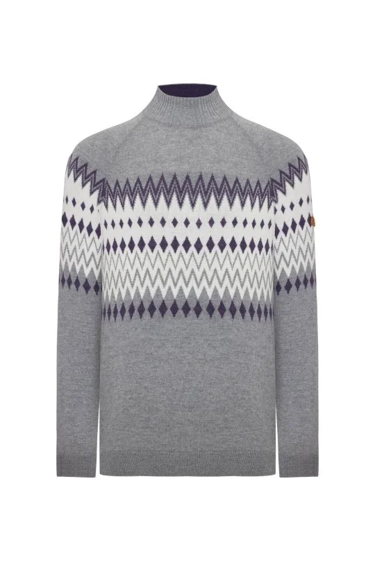 Hemington - Kaşmir Merino Yün Karışım Lupetto Yaka Açık Gri Kazak (8)