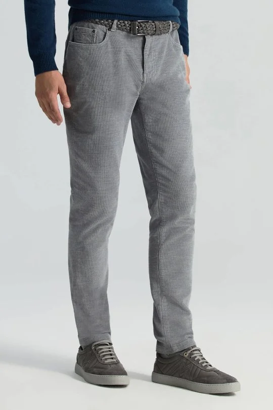 Hemington - Kaşmir Pamuk Karışım 5 Cep Açık Gri Pantolon