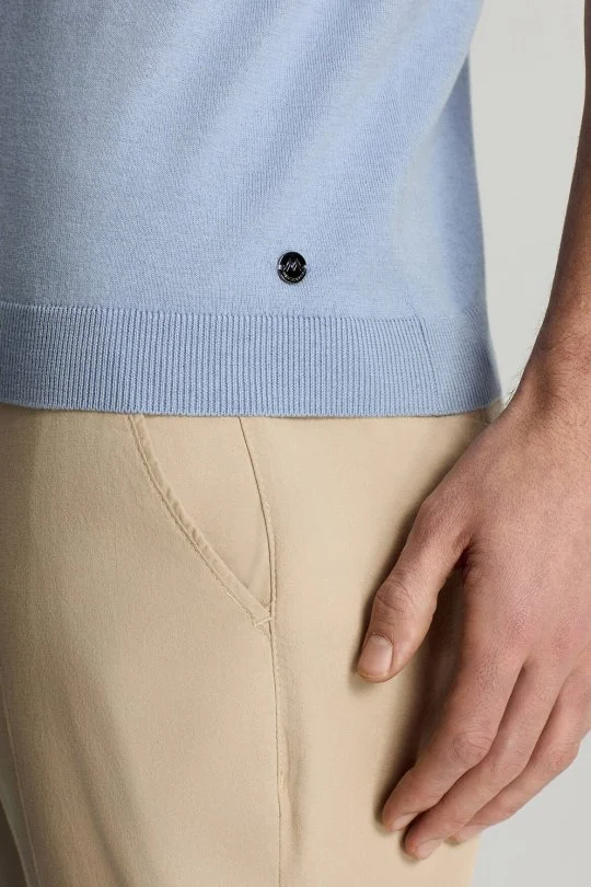 Hemington - Kaşmir Pamuk Karışım Açık Mavi Triko Polo (4)