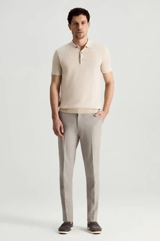 Hemington - Kaşmir Pamuk Karışım Krem Triko Polo (2)