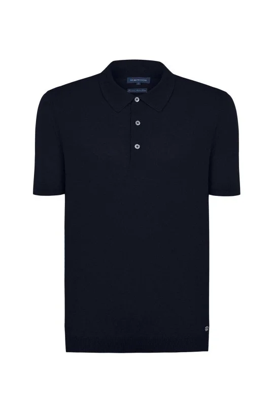 Hemington - Kaşmir Pamuk Karışım Lacivert Triko Polo (6)