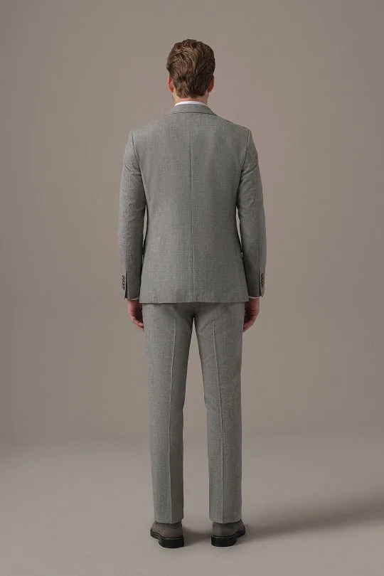 Hemington - Kaşmir Yün Kırçıl Desen Koyu Gri Blazer Ceket (3)