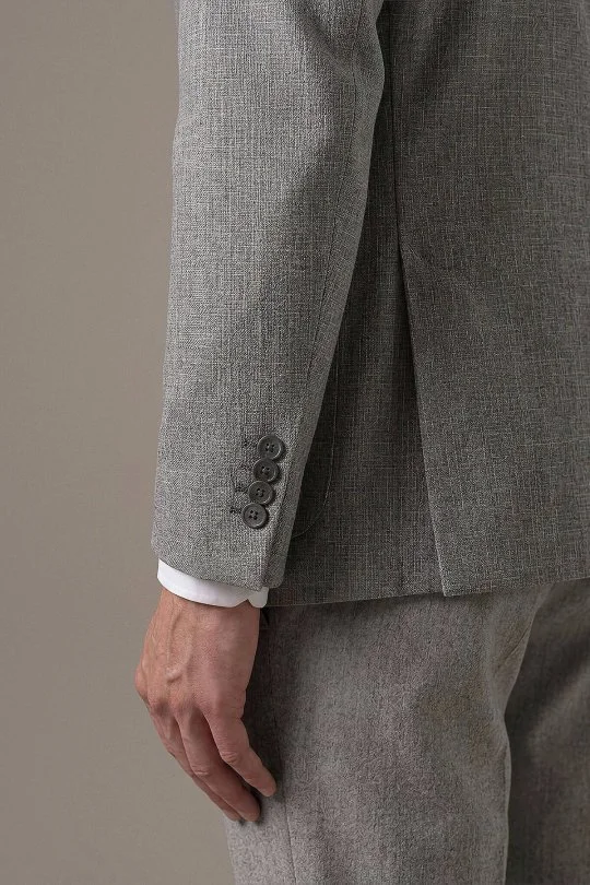 Hemington - Kaşmir Yün Kırçıl Desen Koyu Gri Blazer Ceket (4)